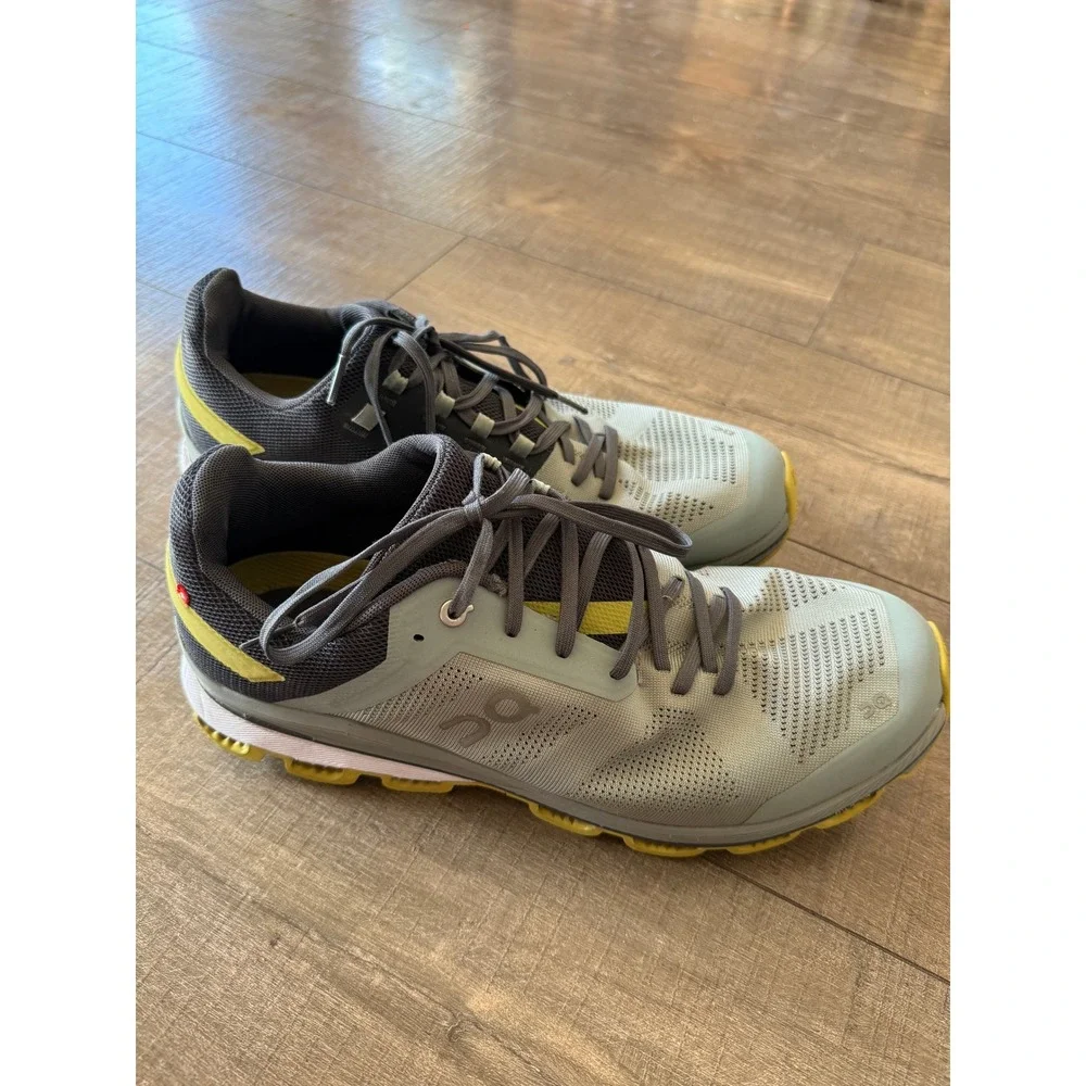 On Running Cloudswift Mens Running Shoes Size 12.5 US Grey‎ Yellow Outdoor